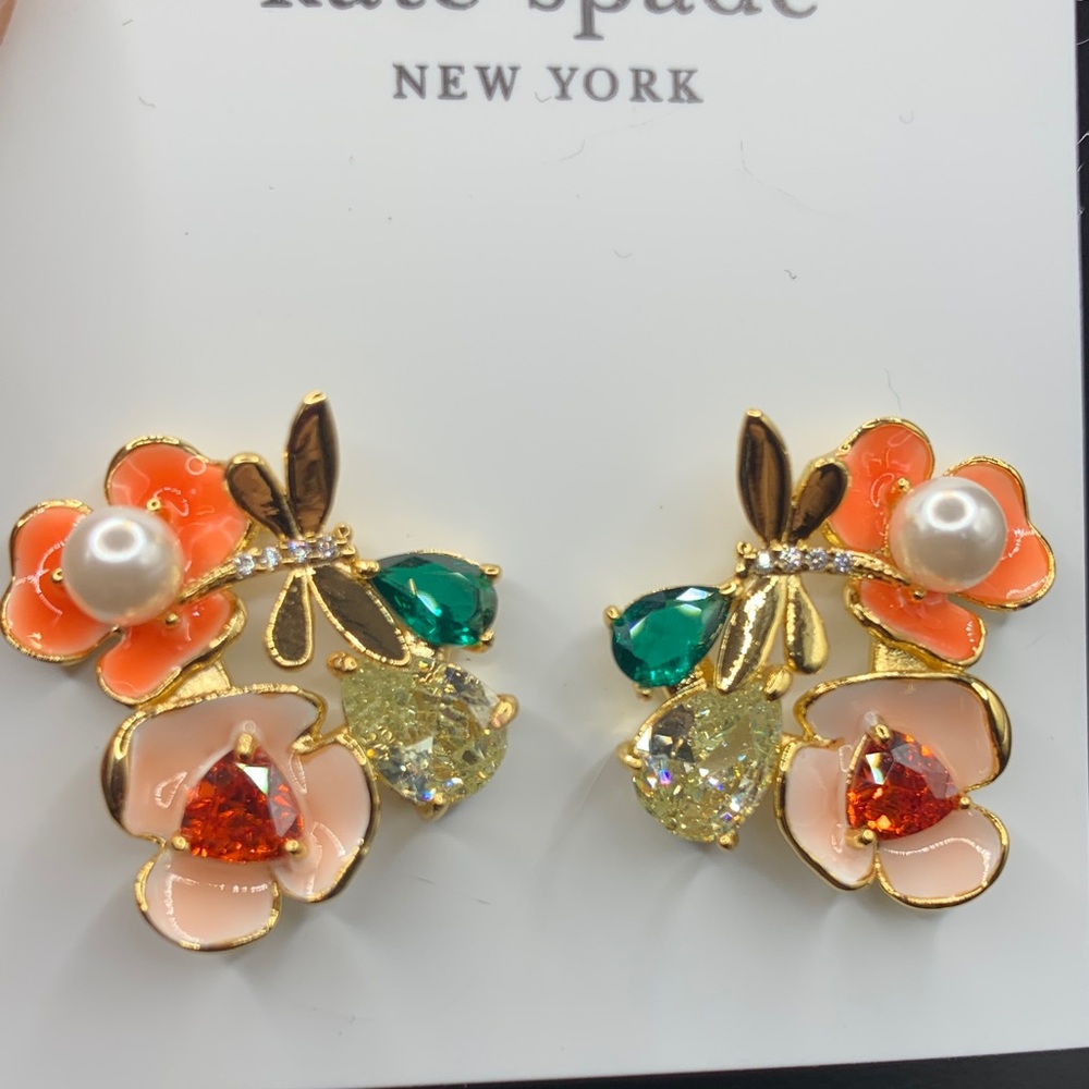 Kate Spade Bloom in Color Cluster earrings (76) - Picture 2 of 5
